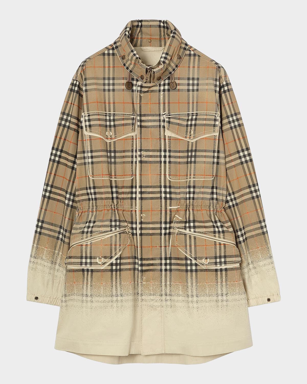 Burberry Men's Lancaster Check Tropical Gabardine Parka
