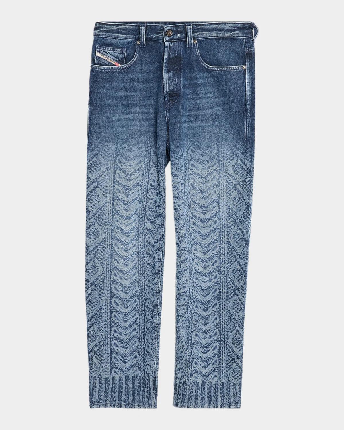 Diesel Men's Degrade Cable-Print Jeans