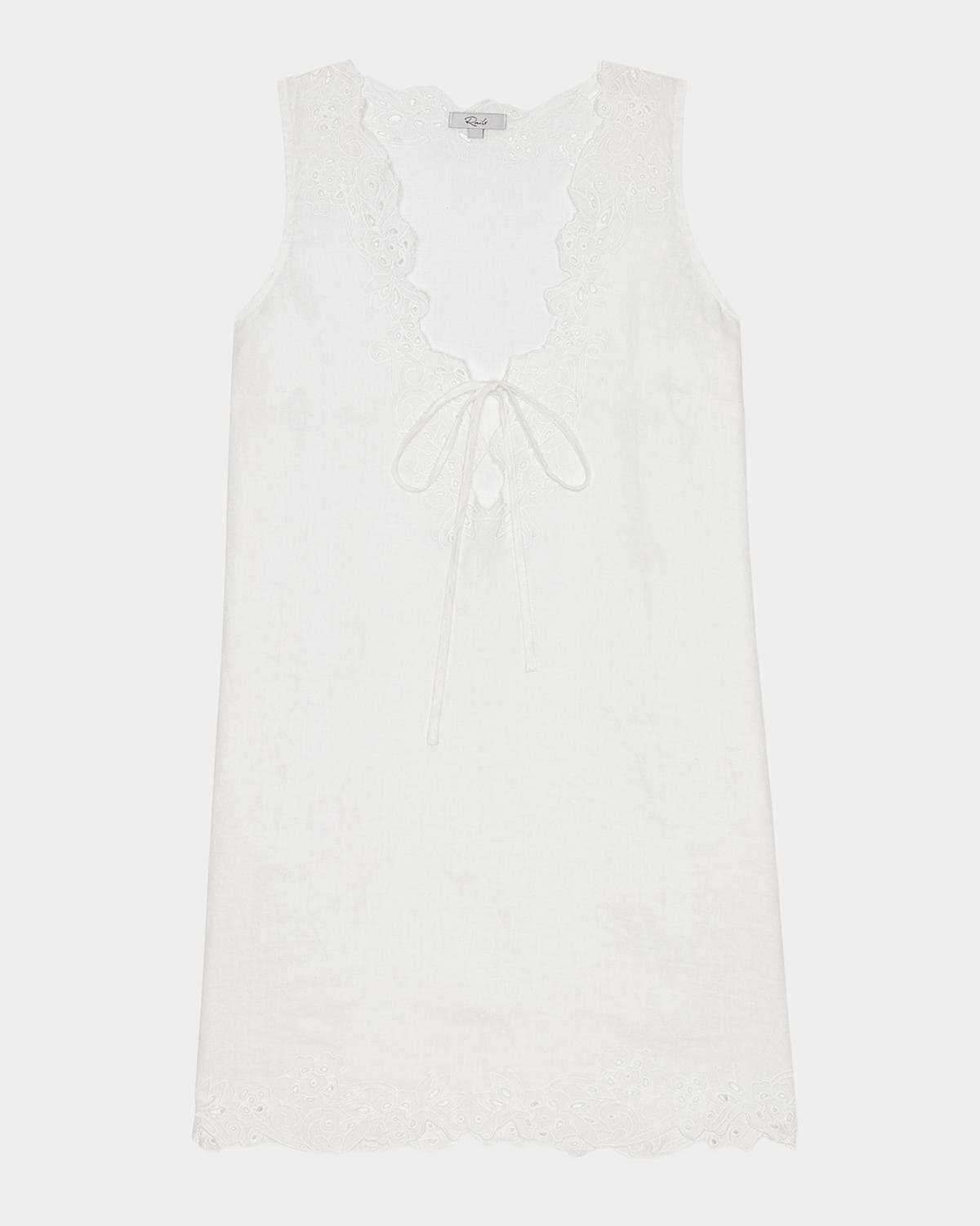 Rails Lunetta Embroidered Linen Shift Dress