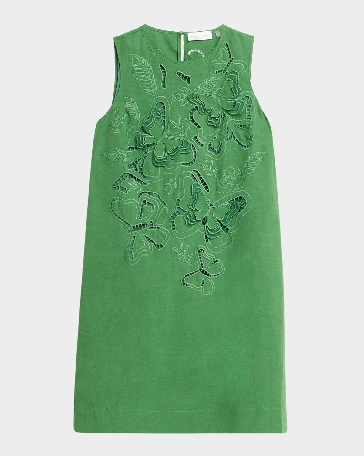Elie Tahari The Isabella Butterfly Embroidered Dress