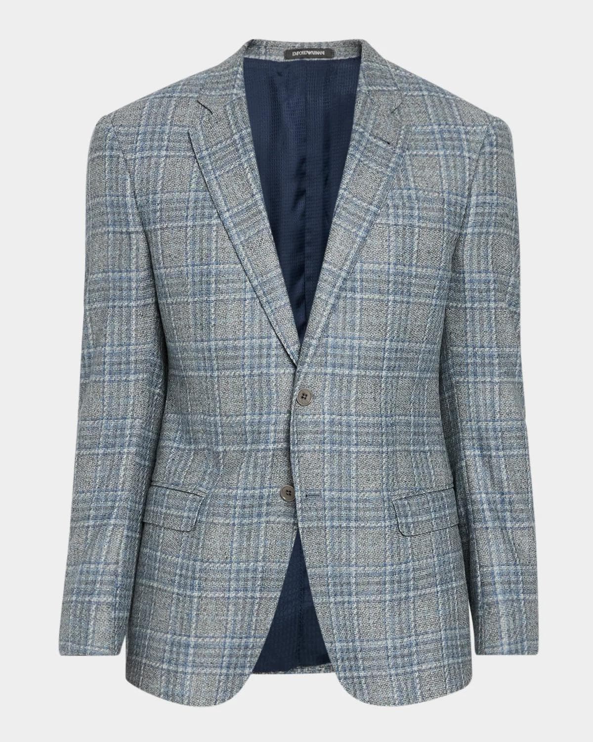 Emporio Armani Men's G Line Wool Plaid Single-Breasted Sport Coat