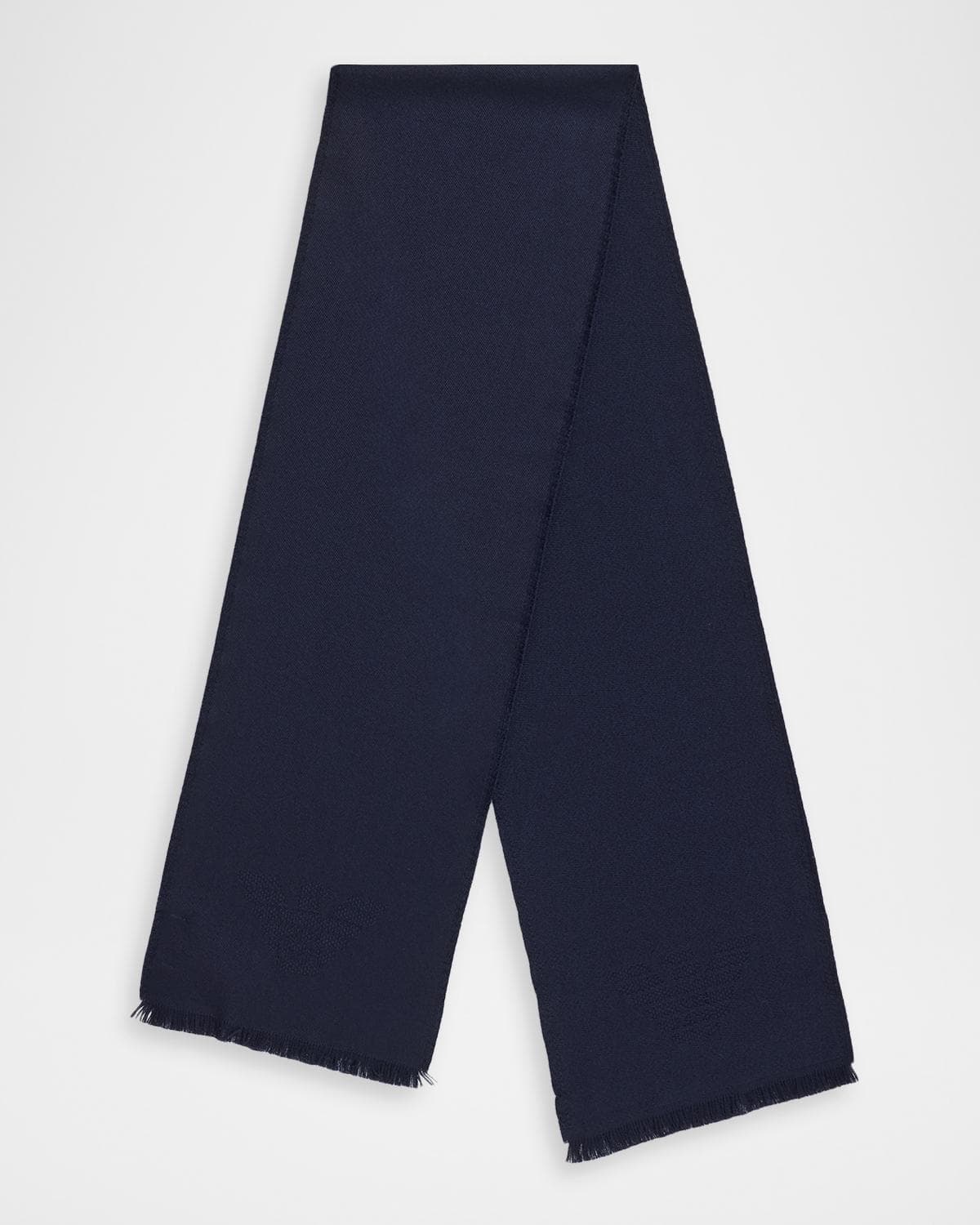 Emporio Armani Men's Eyelash-Fringe Wool Scarf