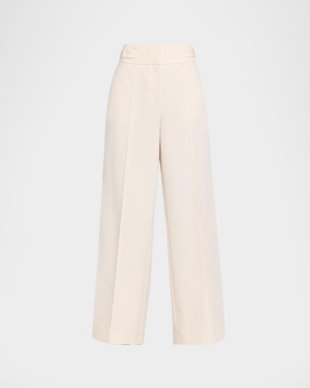 Elie Tahari Pintuck Straight-Leg Pants