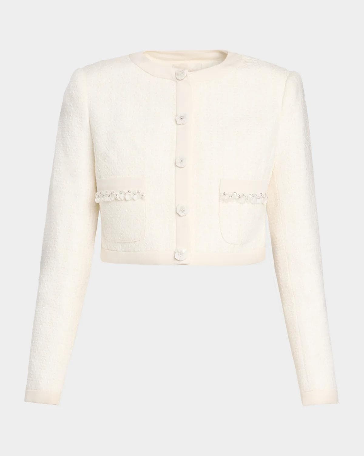 LoveShackFancy Alphie Bouclé Tweed Jacket