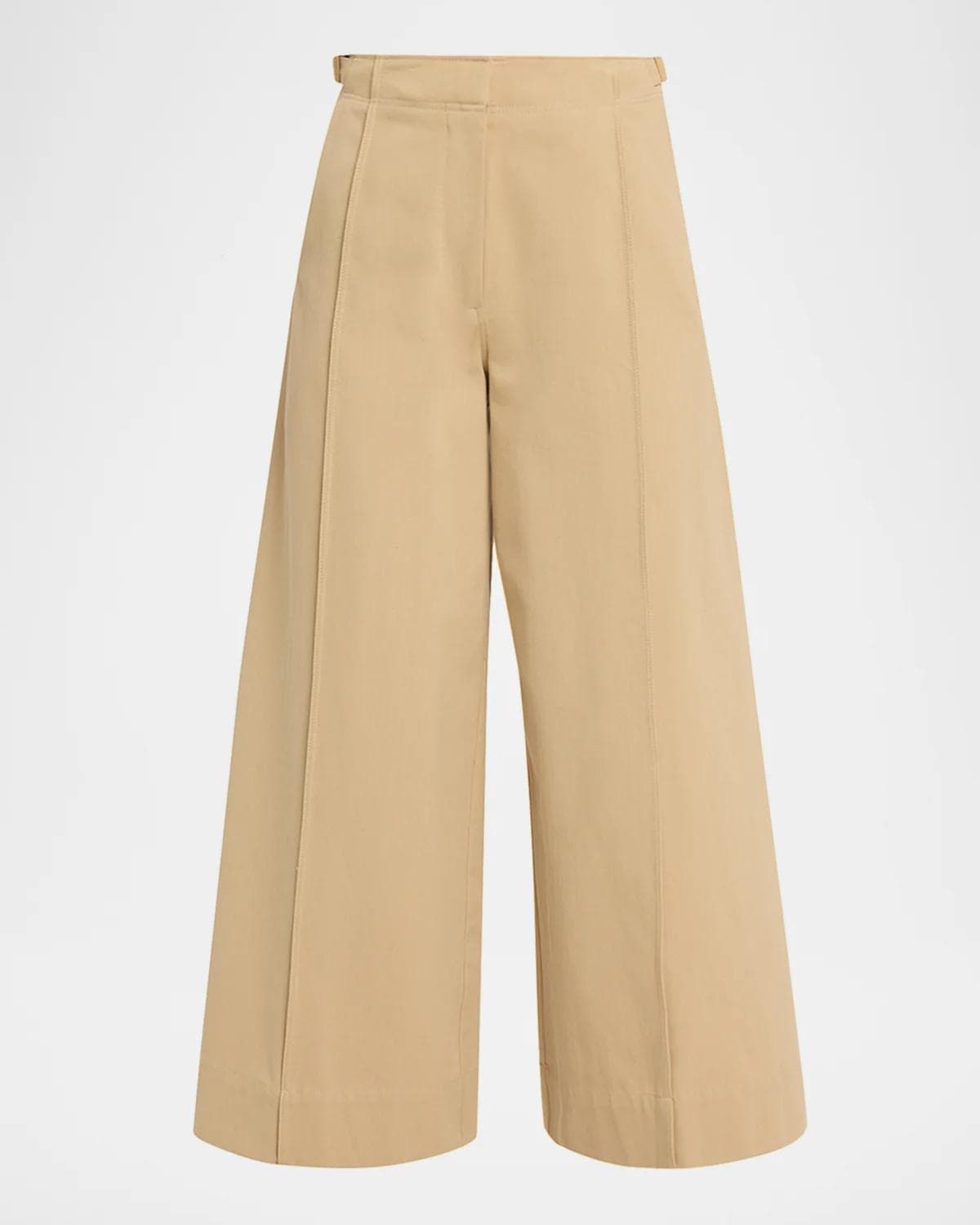 Ulla Johnson Sascha Cropped Wide-Leg Cotton Trousers