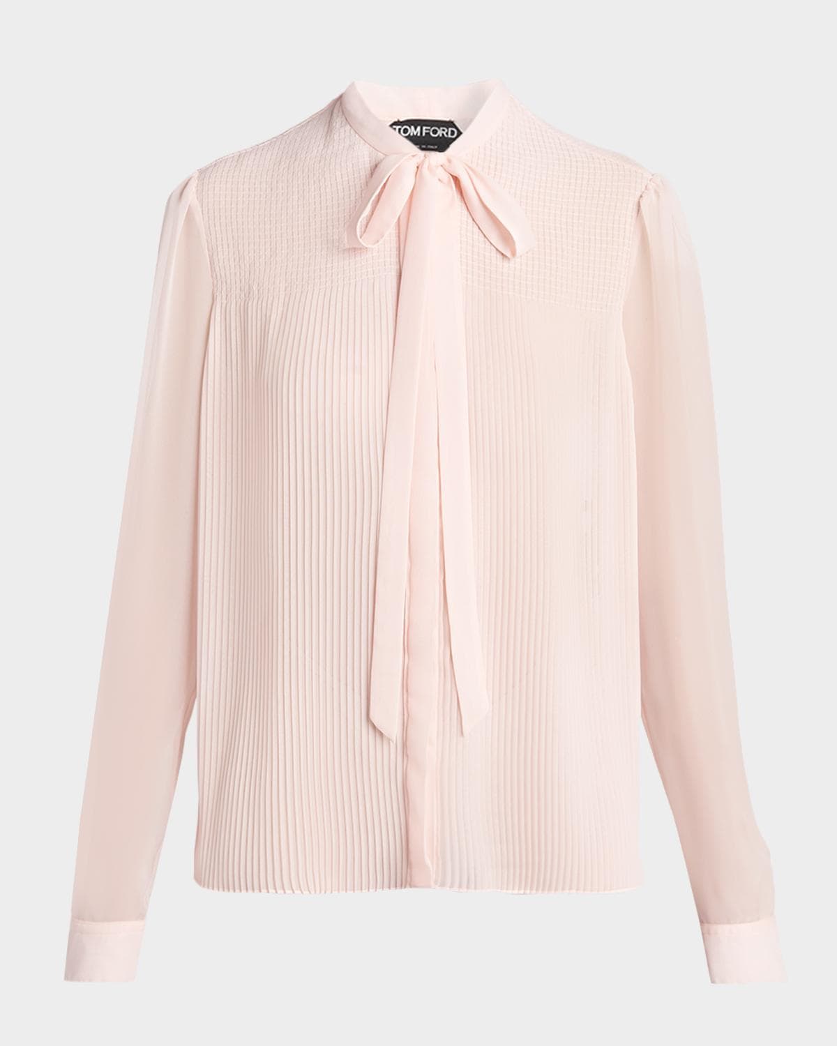 TOM FORD Chiffon Micro Pleated Top