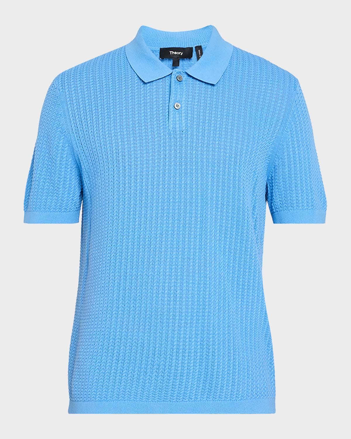 Theory Men's Cotton Cable Knit Polo Shirt