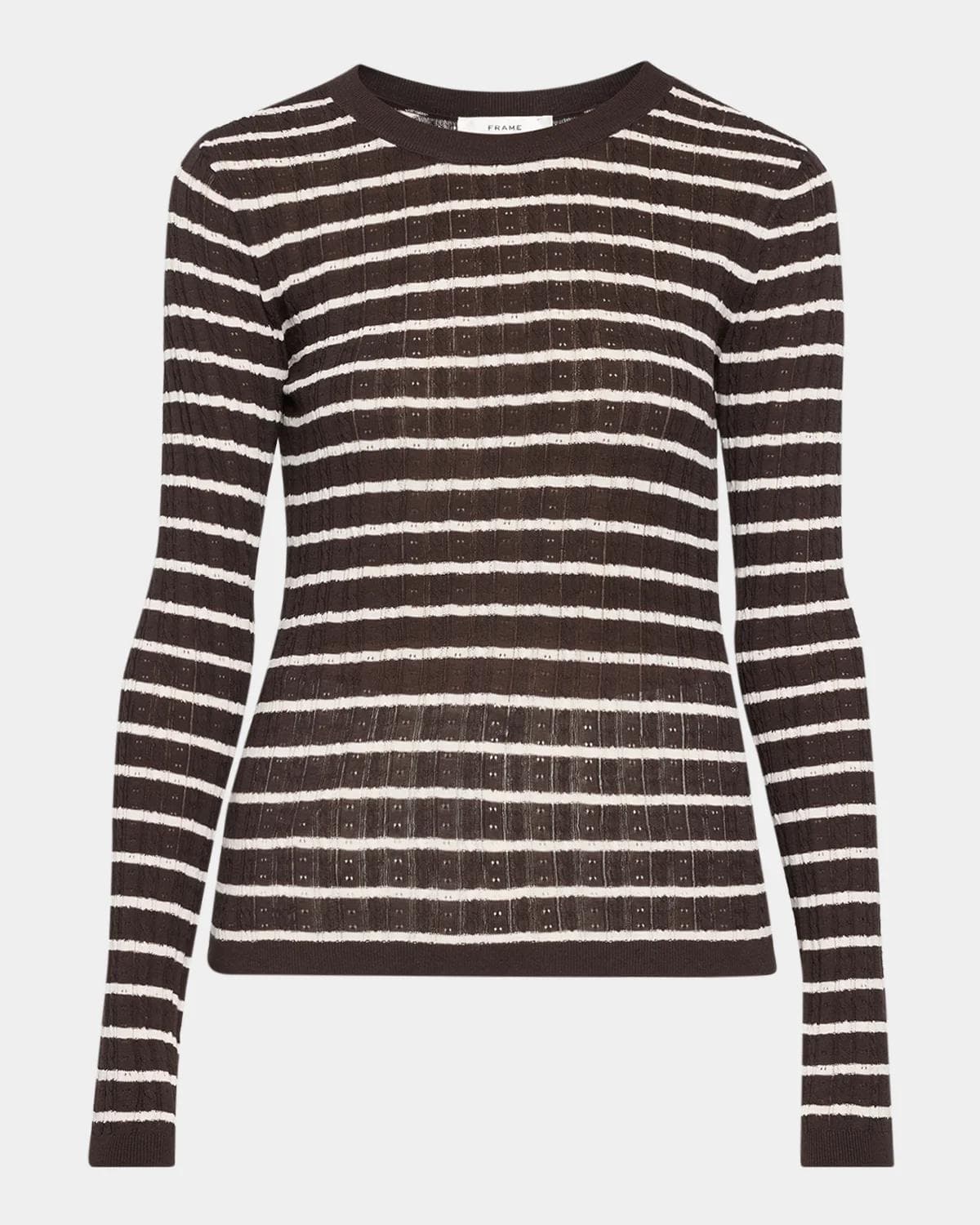 FRAME The Pointelle Striped Sweater