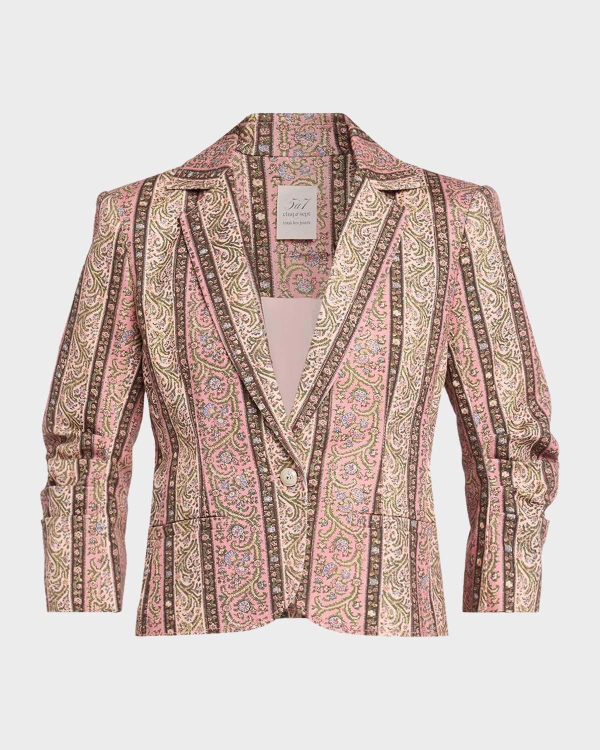 Cinq à Sept Pepper Paisley Single-Breasted Blazer