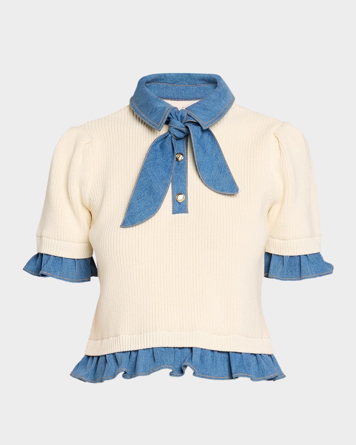 Cinq à Sept Shelly Layered Neck-Tie Top