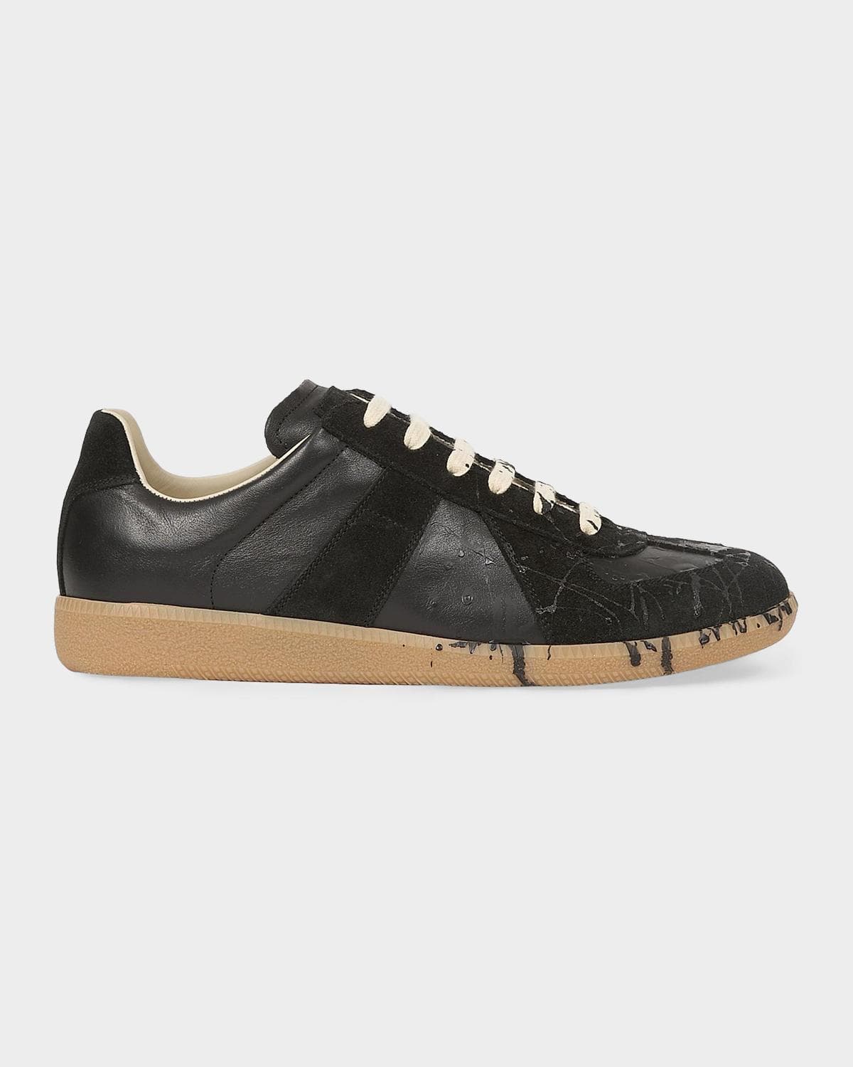 Maison Margiela Men's Replica Suede Low-Top Sneakers