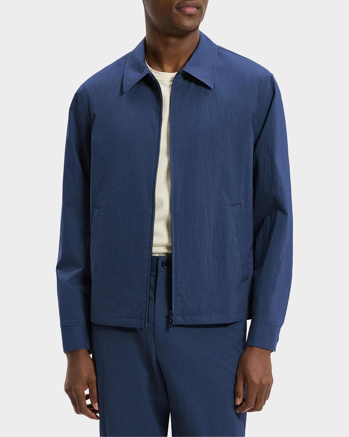 Theory Men's City Full-Zip Spread-Collar Jacket