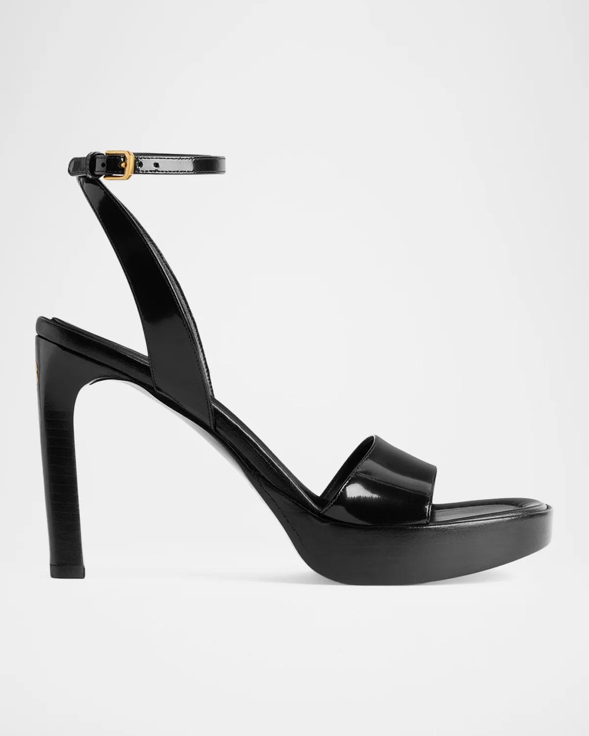 Balenciaga 100mm Fargo Patent Leather Platform Sandals