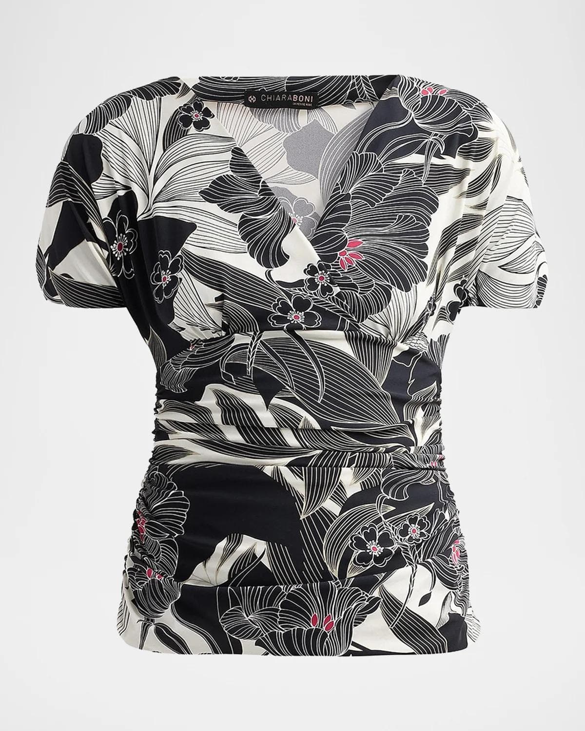 Chiara Boni La Petite Robe Aaral Floral V-Neck Top