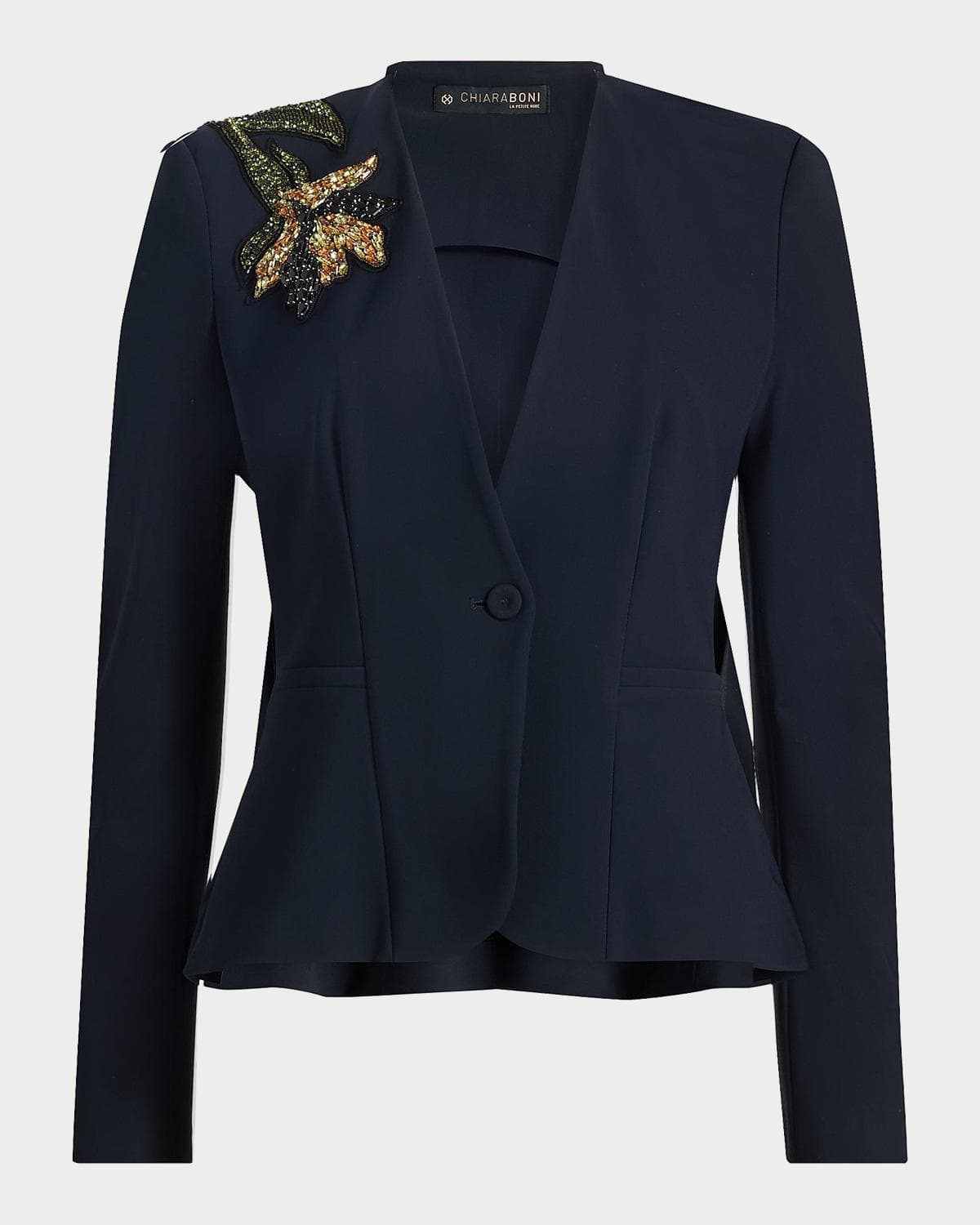 Chiara Boni La Petite Robe Momby Floral Embellished Blazer