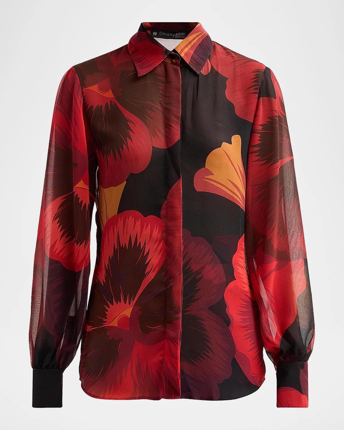 Chiara Boni La Petite Robe Ajap Floral Georgette Blouse