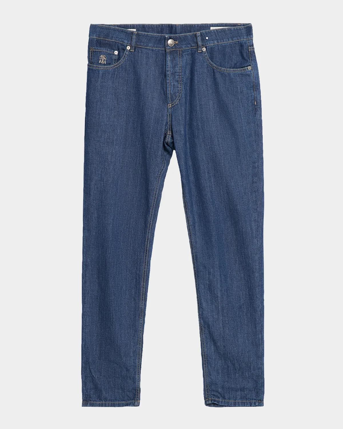 Brunello Cucinelli Men's Straight-Leg Denim Five-Pocket Pants