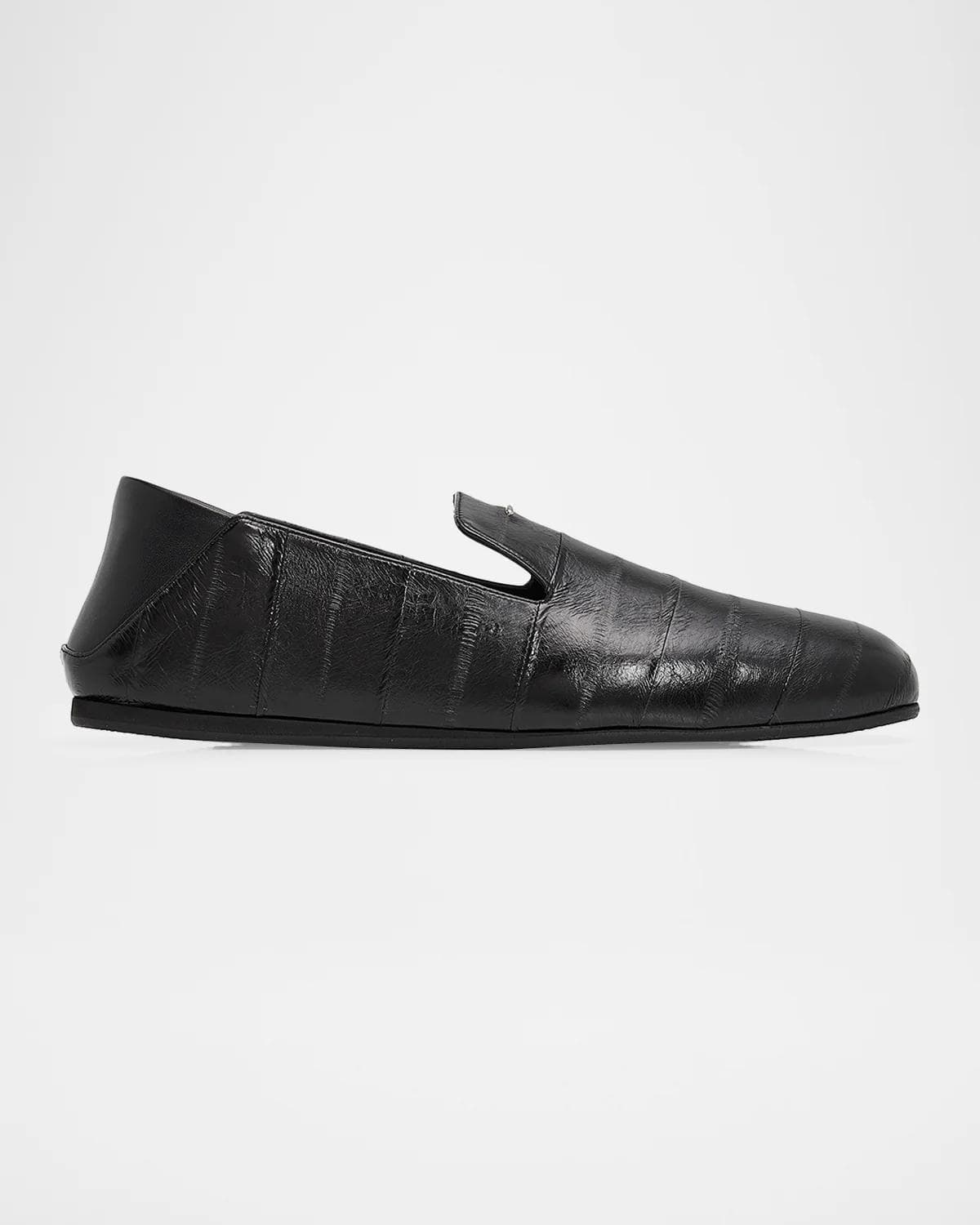 Giuseppe Zanotti Men's Collapsible-Heel Textured Leather Loafers