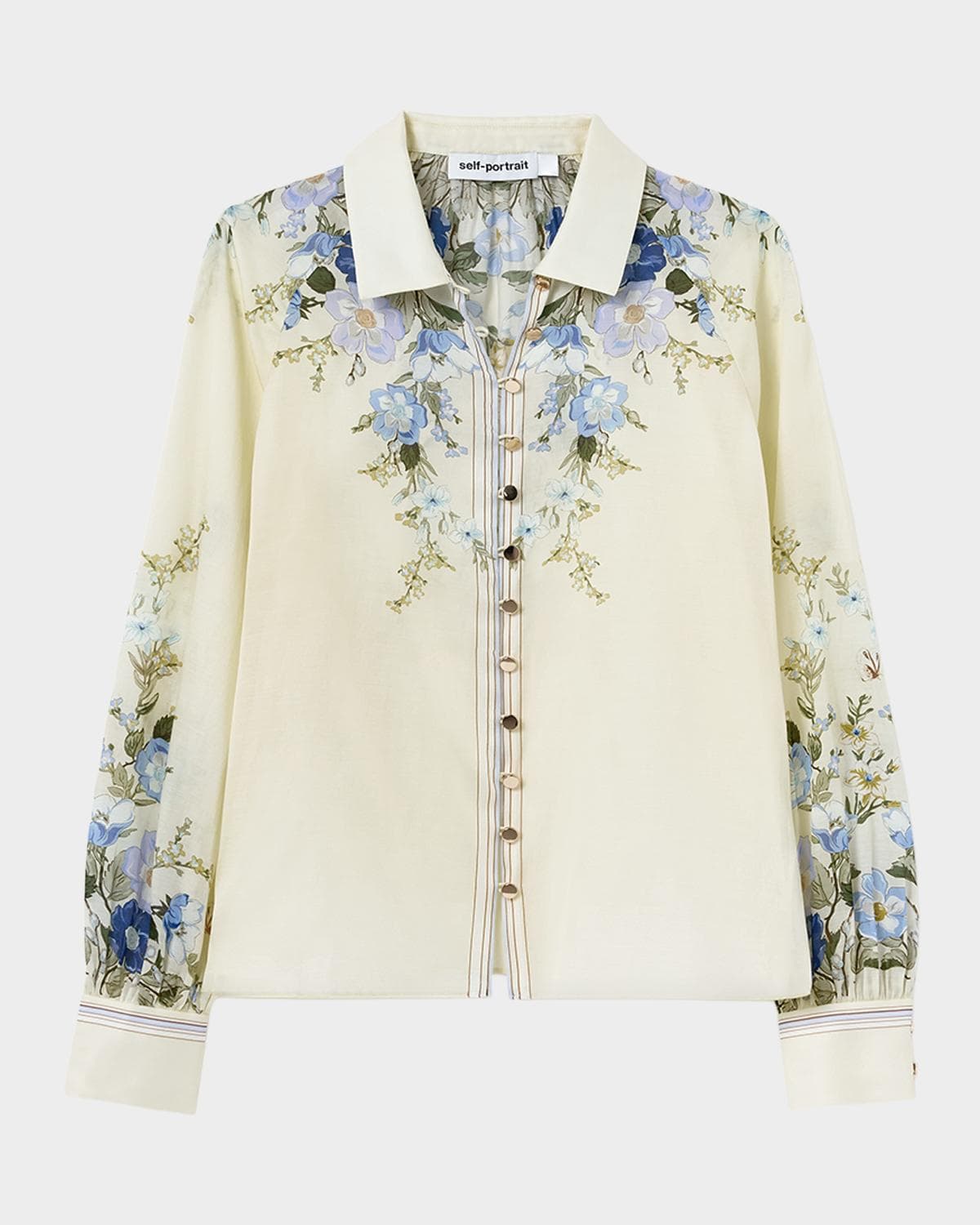Self-Portrait Floral Organza Blouse