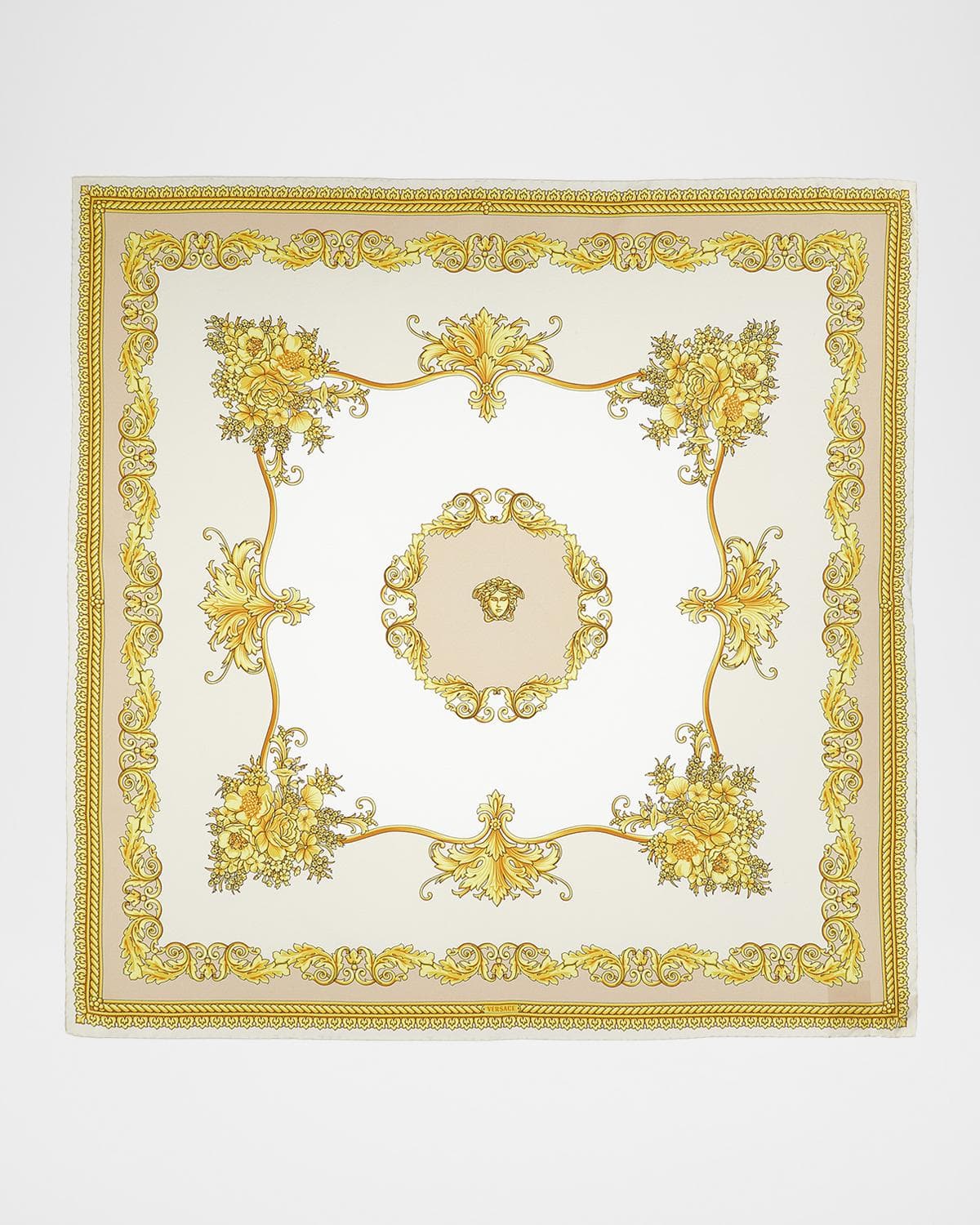 Versace Silk Twill Foulard Scarf