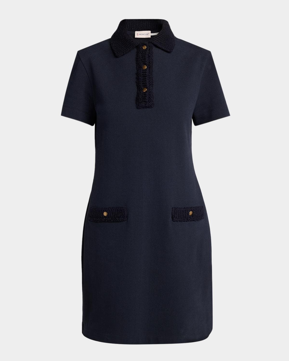 Moncler Cotton Piquet Polo Dress