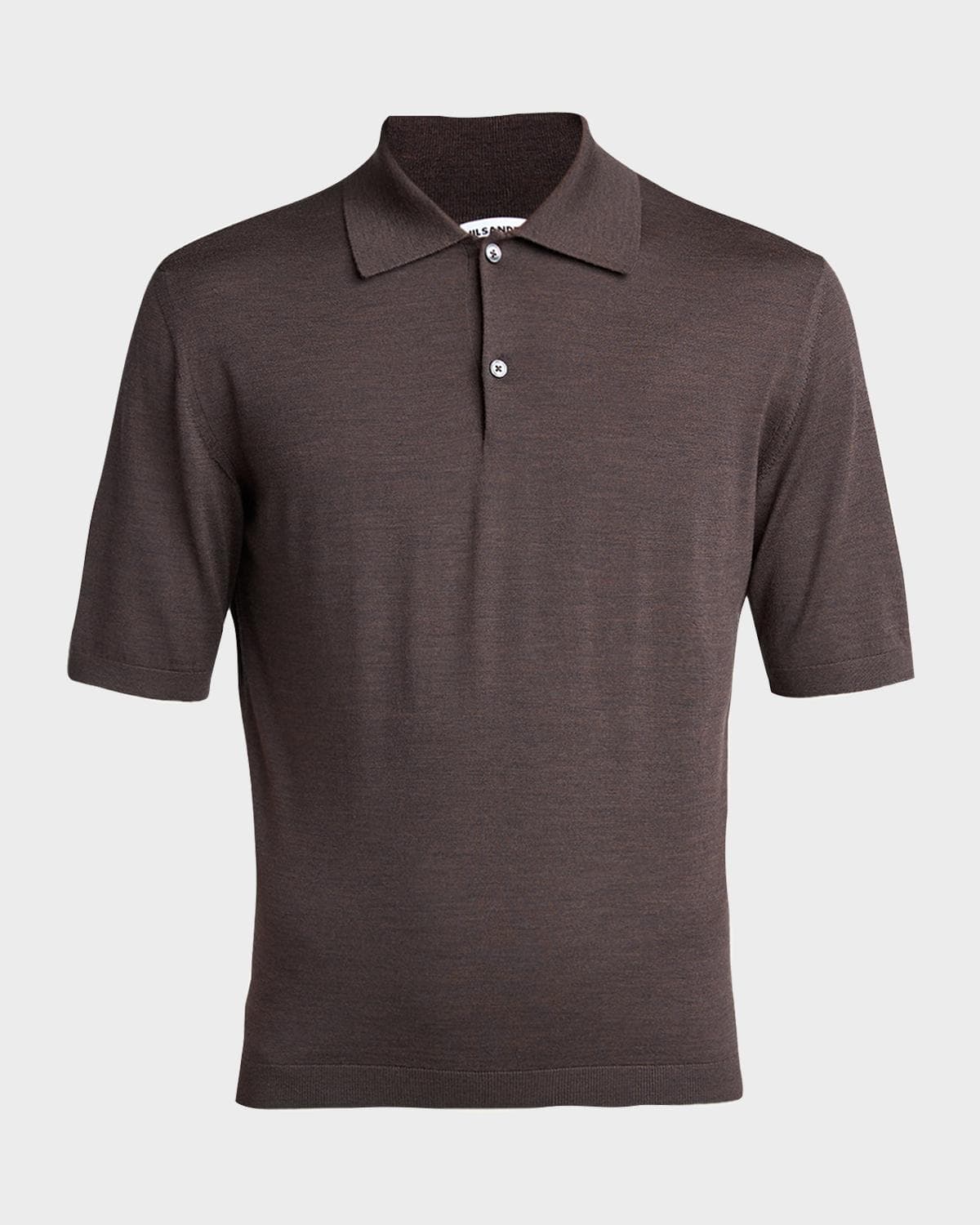 Jil Sander Men's Lightweight Wool Polo T-Shirt