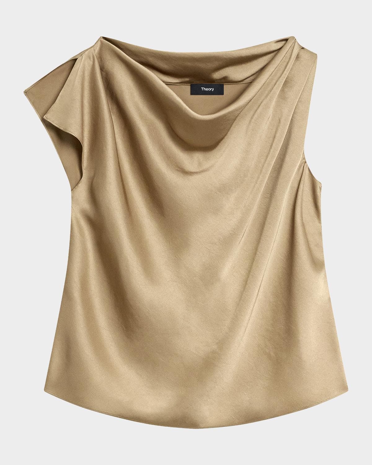 Theory Cowlneck Satin Blouse