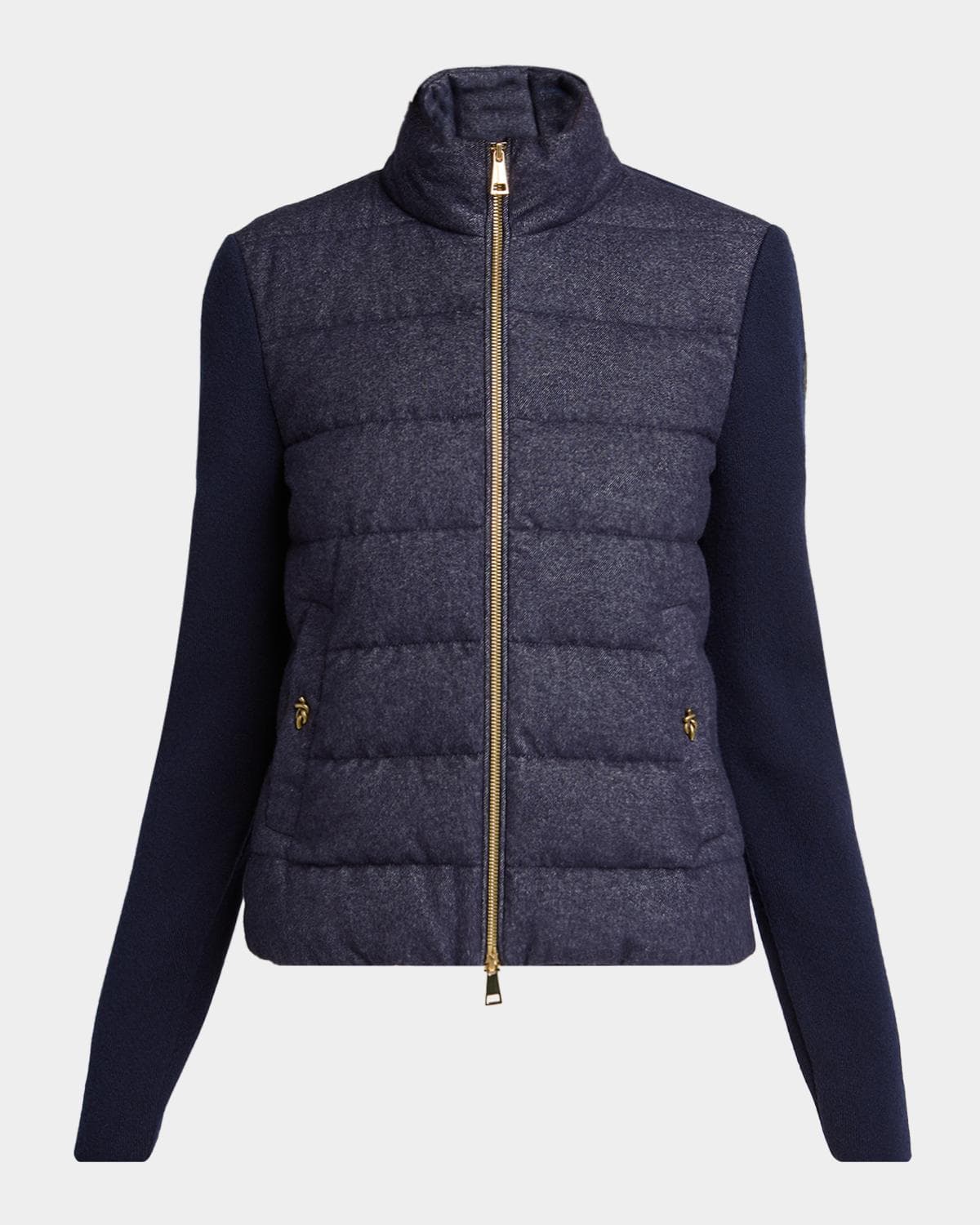 Moncler Genius Wool & Cashmere Padded Zip-Up Cardigan