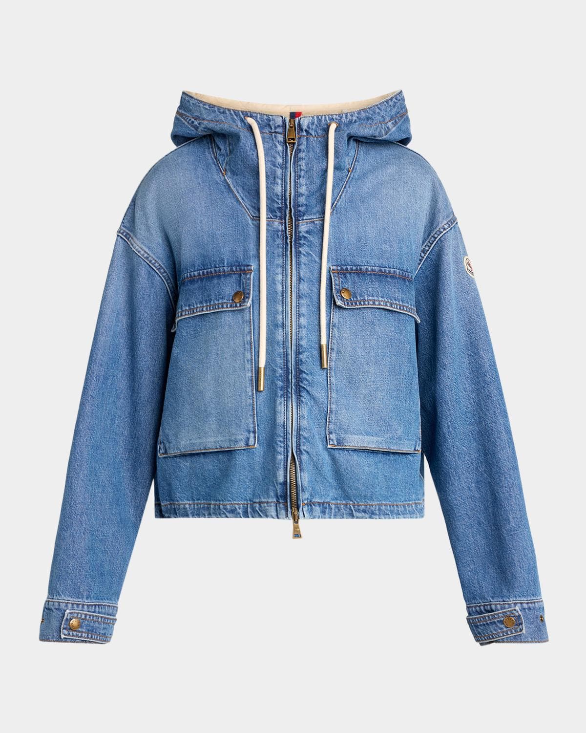 Moncler Ecrevisse 3-in-1 Denim Down Jacket