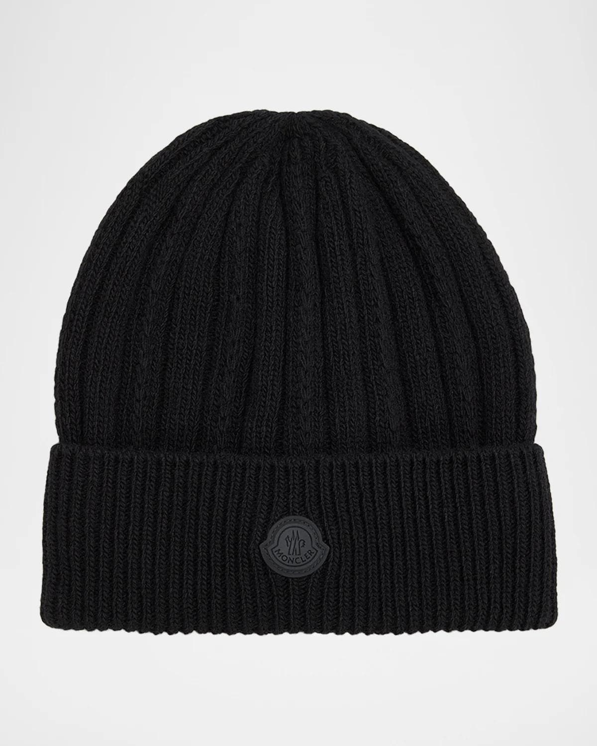 Moncler Rib-Knit Wool Beanie