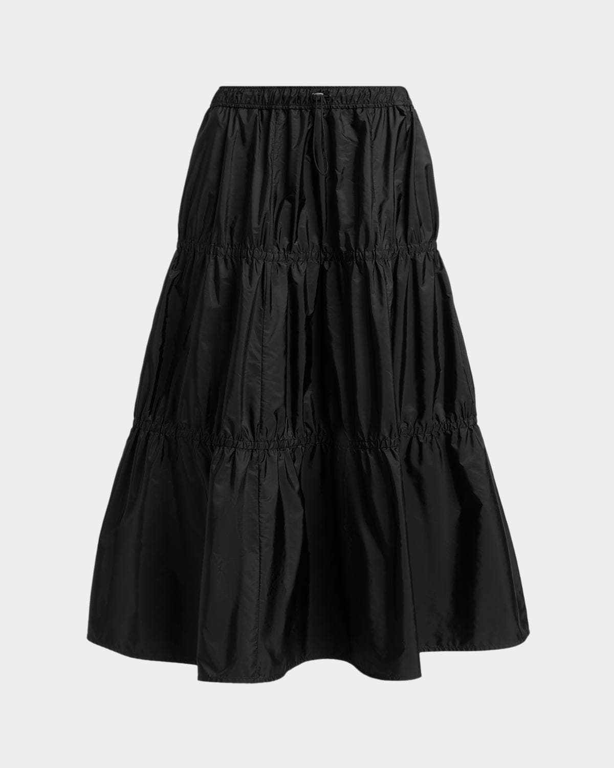 Moncler Tiered Nylon Midi Skirt