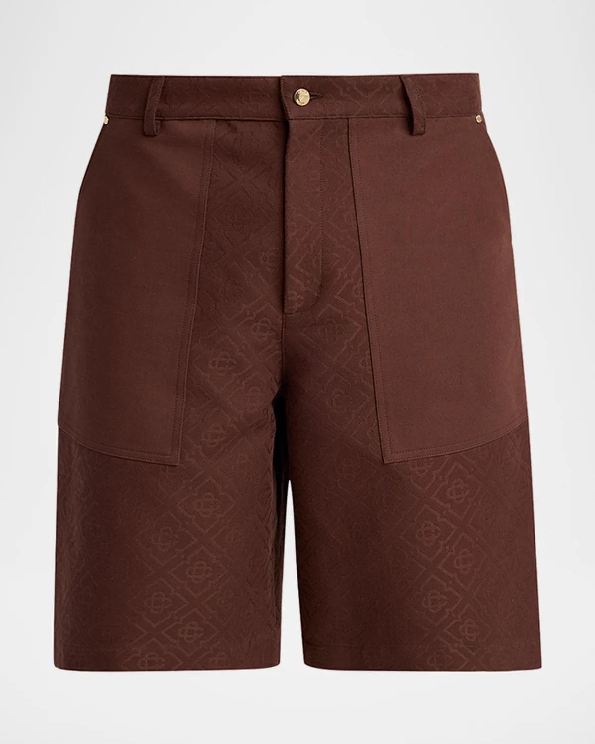 Casablanca Men's Monogram Cotton Canvas Shorts