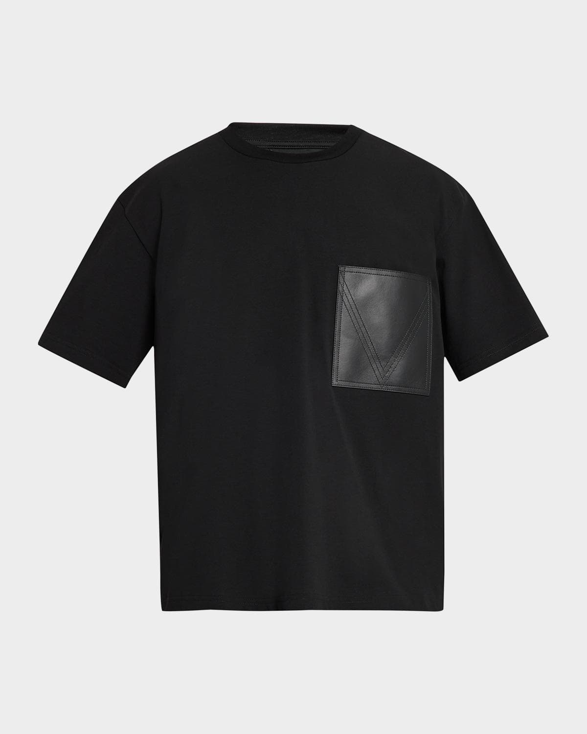 Bottega Veneta Leather Pocket Crewneck T-Shirt