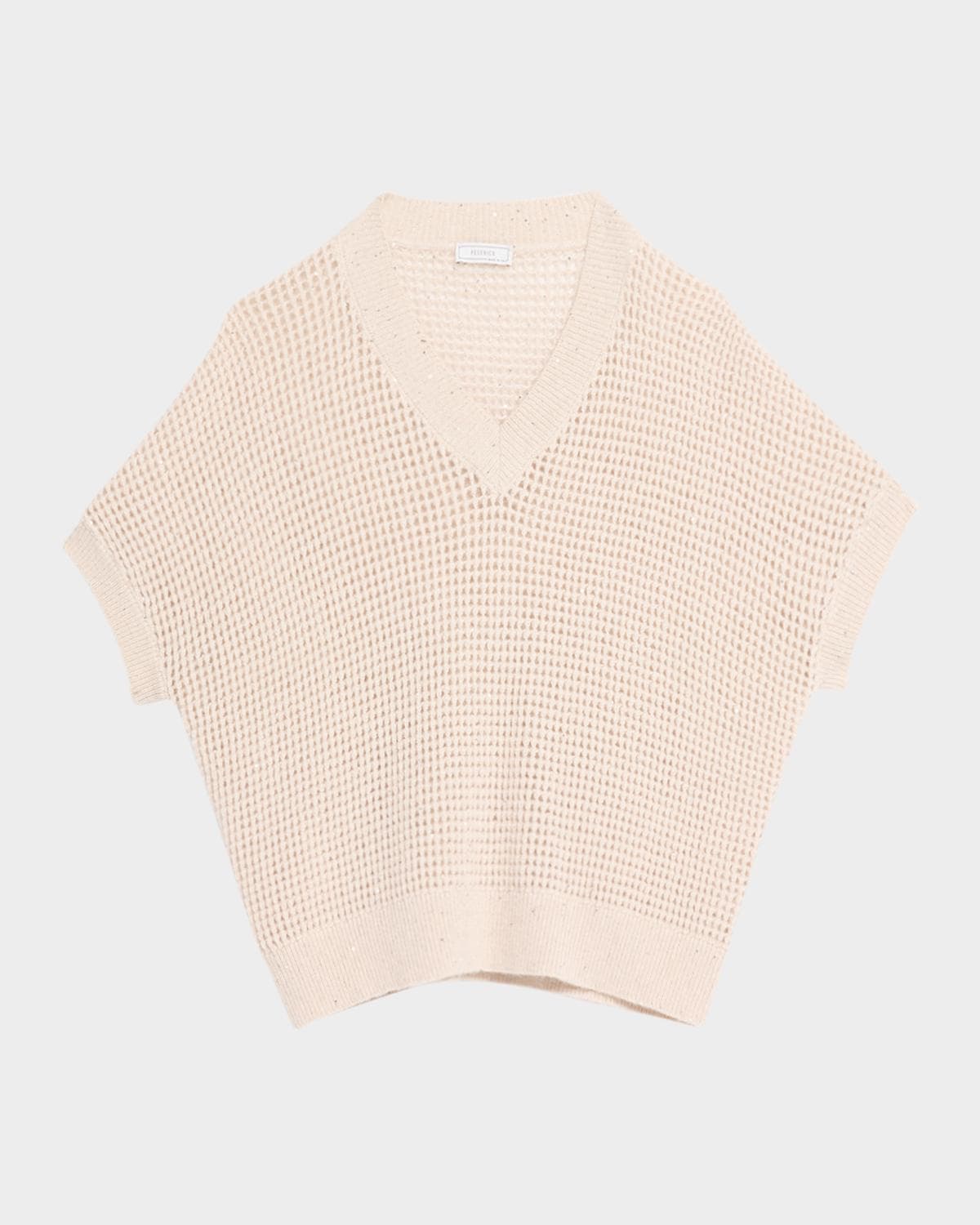 Peserico Dolman-Sleeve Sequin Open Knit Sweater