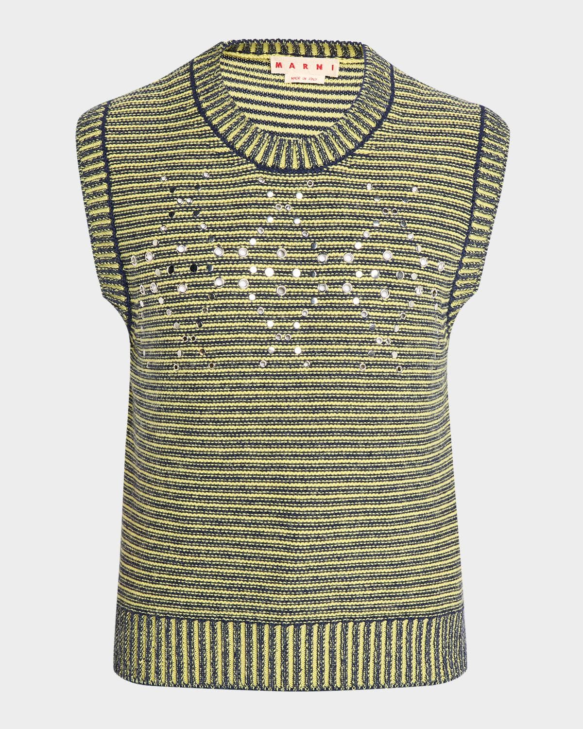 Marni Men's Eyelet-Trim Sweater Vest