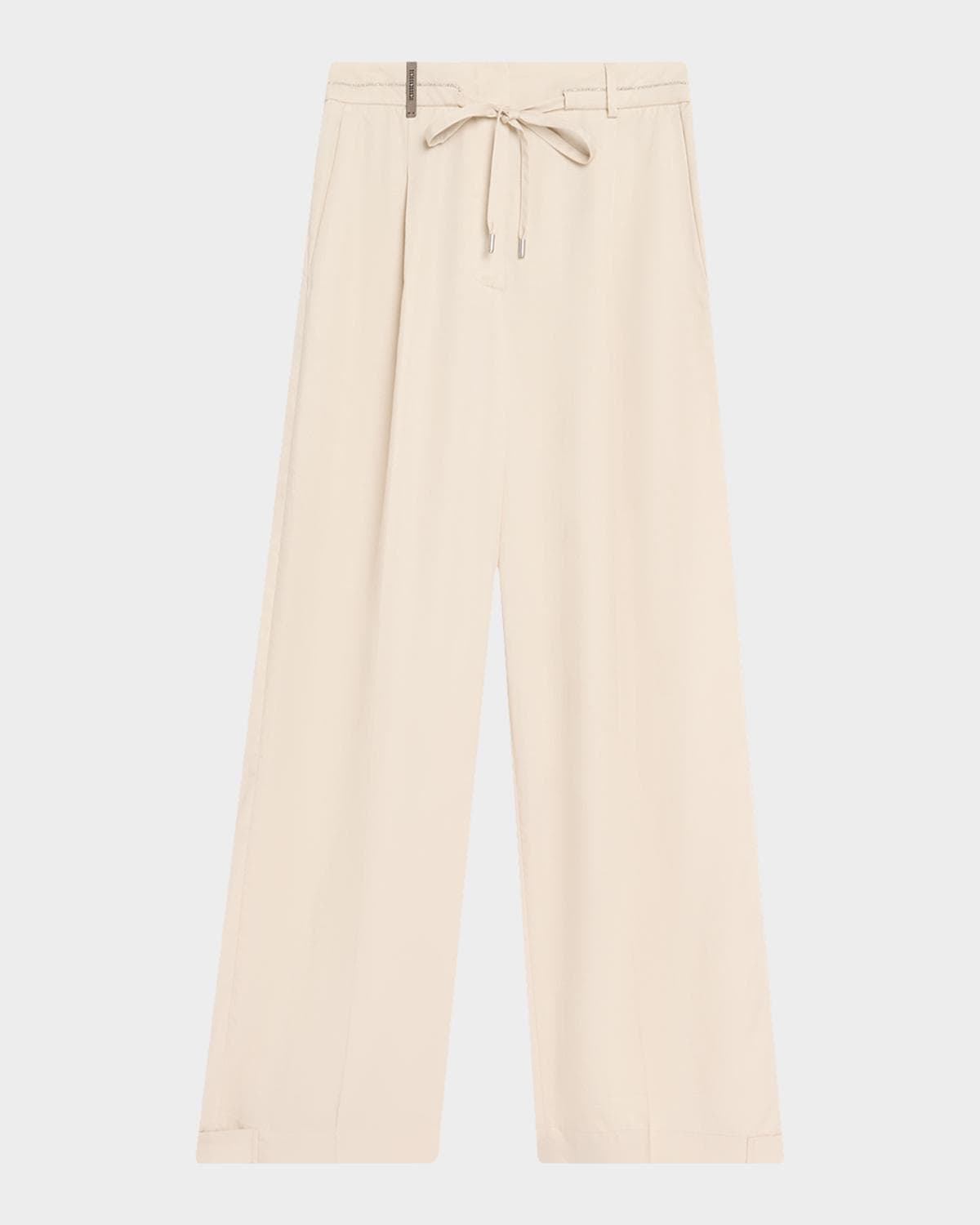 Peserico Wide-Leg Drawstring Pants