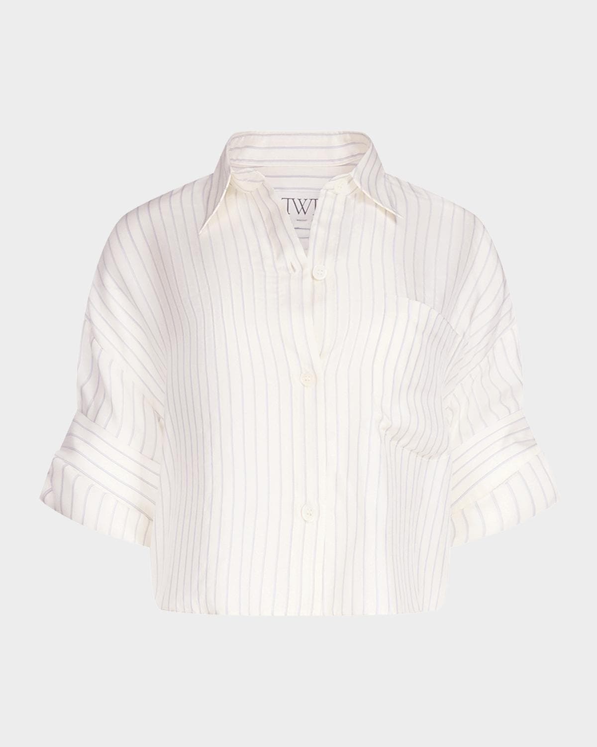 TWP Next Ex Striped Cropped Shirt