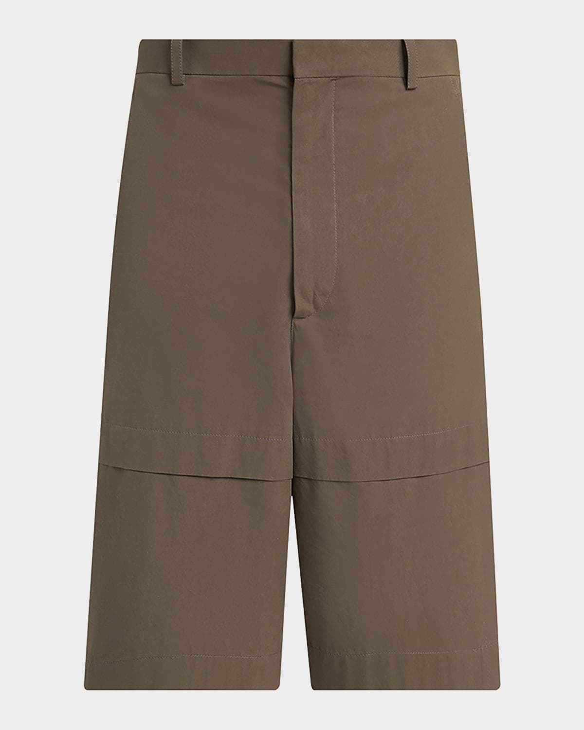 Bottega Veneta Men's Cotton Toile Utility Shorts