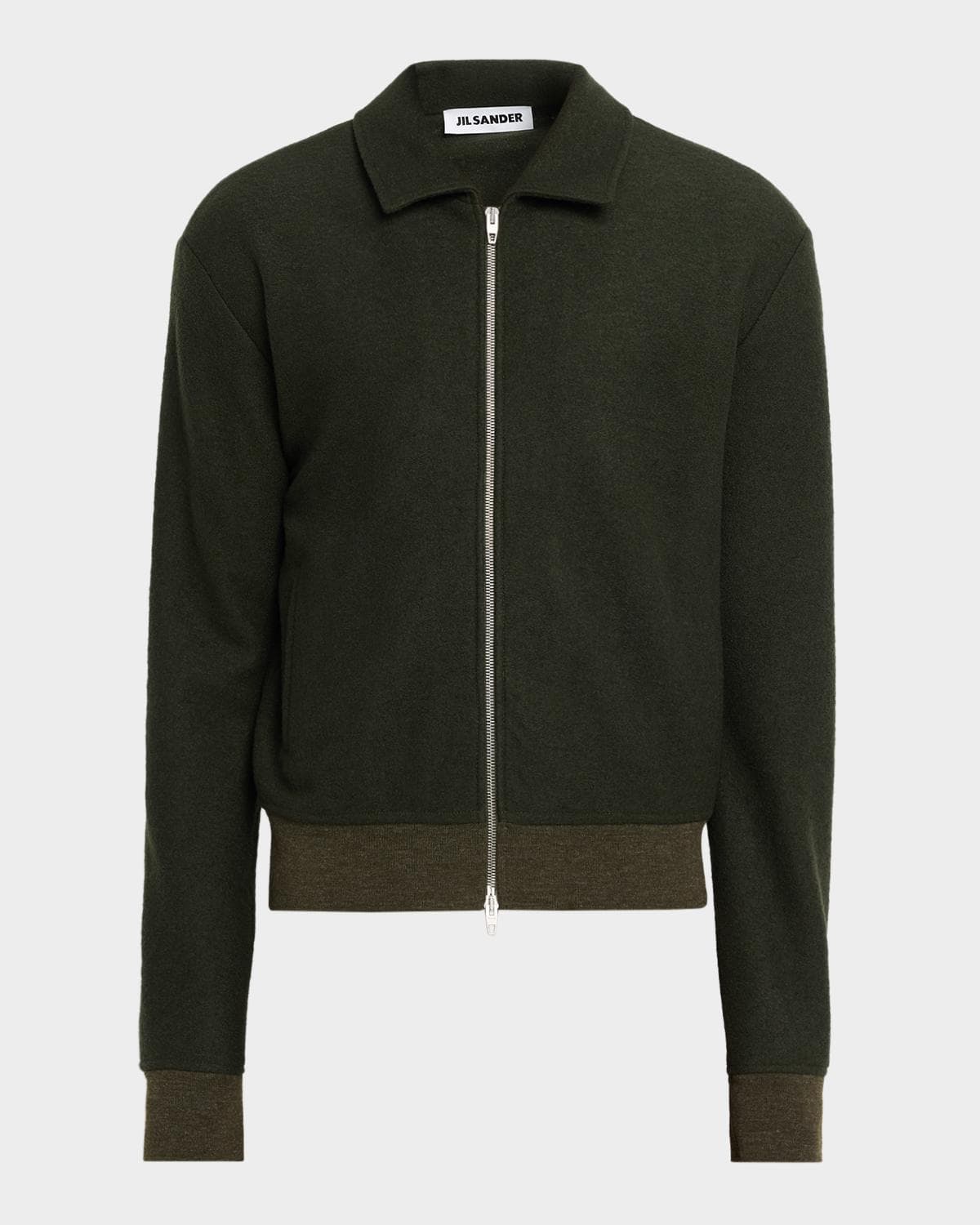 Jil Sander Men's Wool Zip Up Sweatshirt
