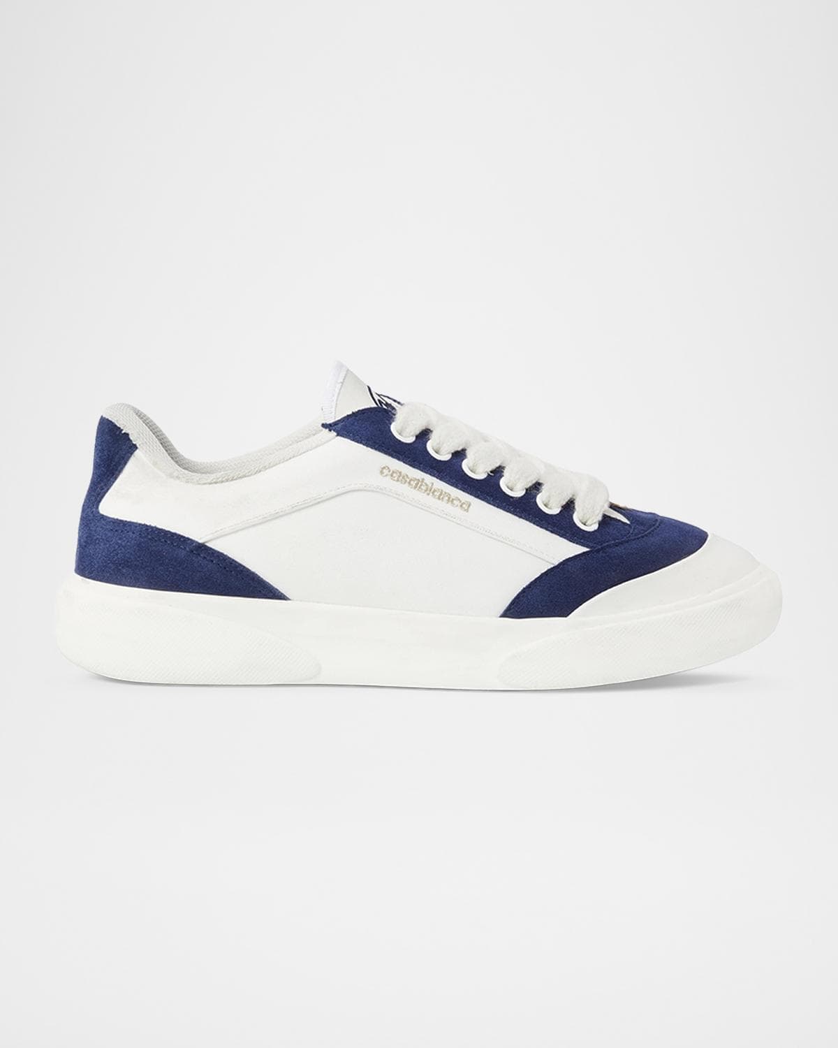 Casablanca Del Mar Colorblocked Suede Low-Top Sneakers