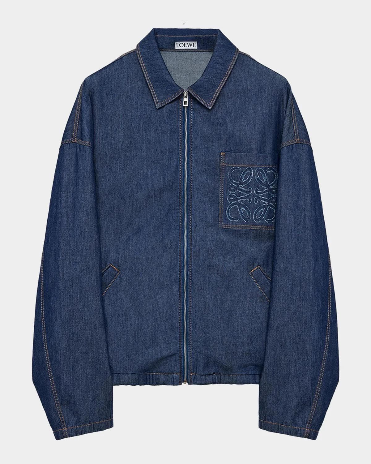 LOEWE Men's Denim Zip-Front Jacket