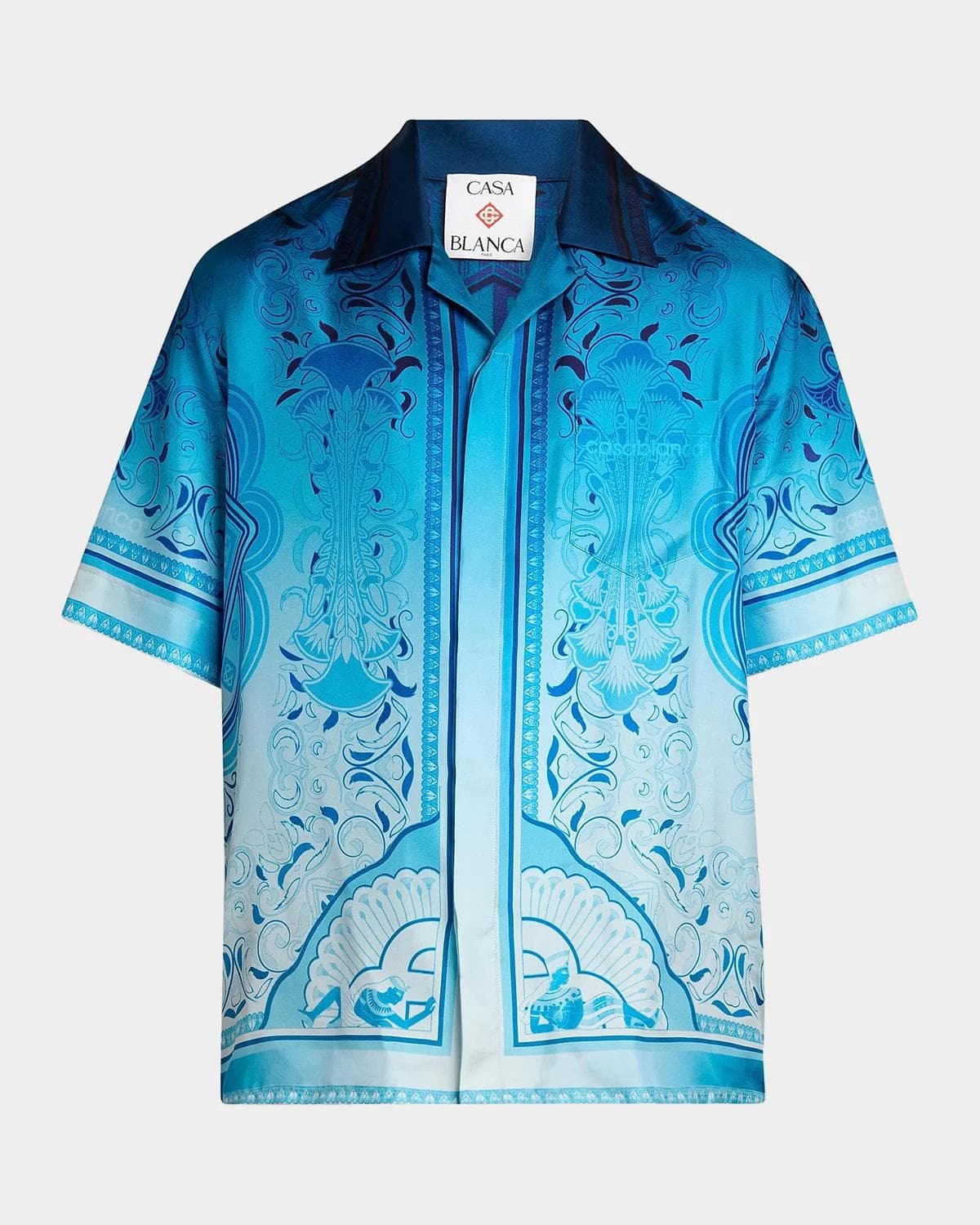 Casablanca Egyption Rug Silk Camp Shirt