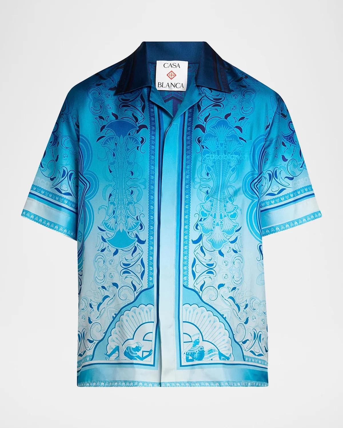 Casablanca Egyption Rug Silk Camp Shirt