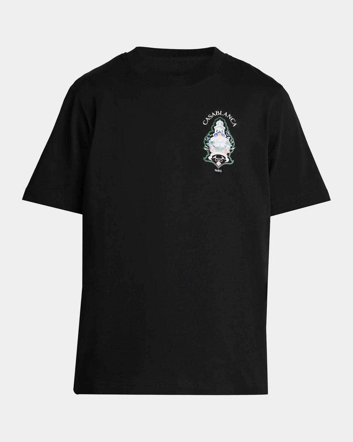 Casablanca Classic Logo Graphic Cotton Crewneck T-Shirt
