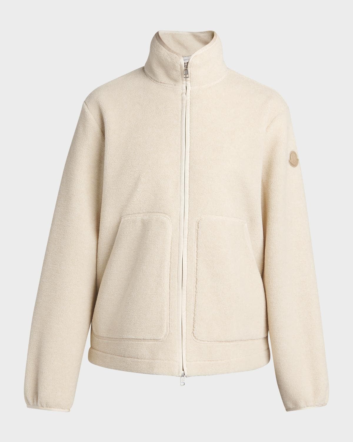Moncler Men's Fleece Stand Collar Full-Zip Cardigan
