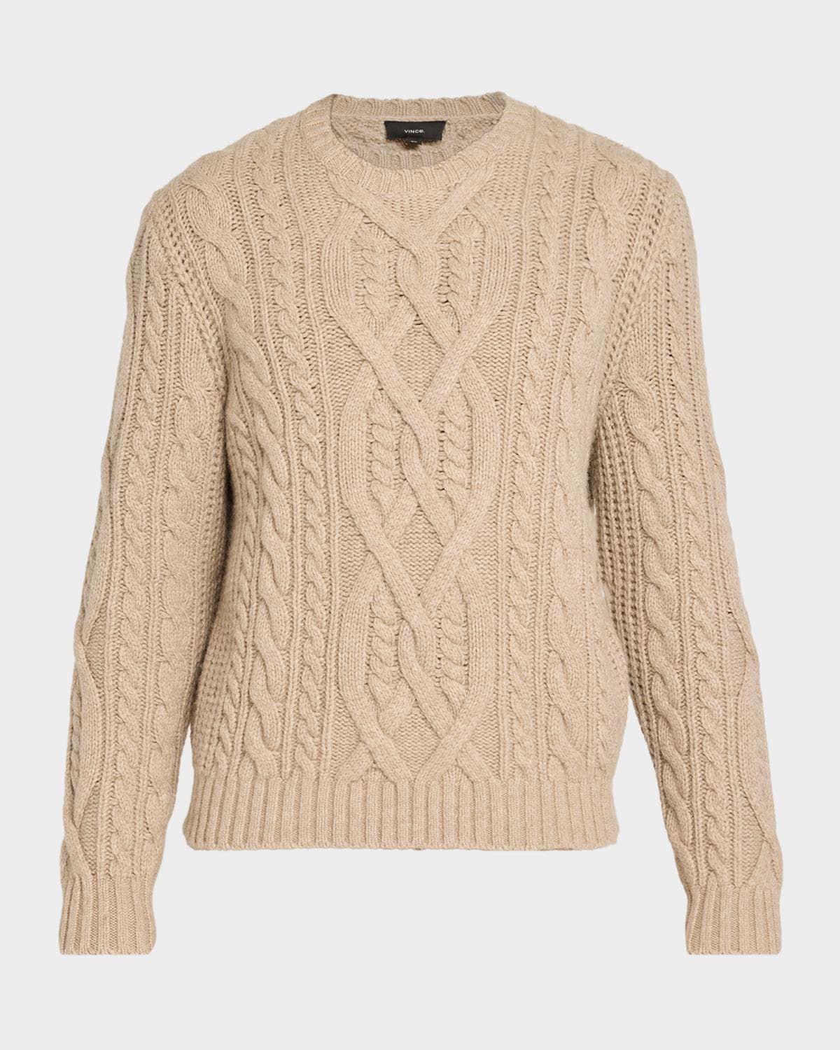 Vince Men's Merino Wool Mega Cable Crewneck Sweater