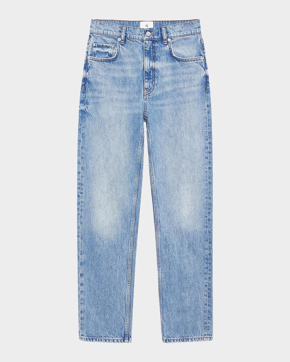 ANINE BING Kate Cotton Straight-Leg Jeans