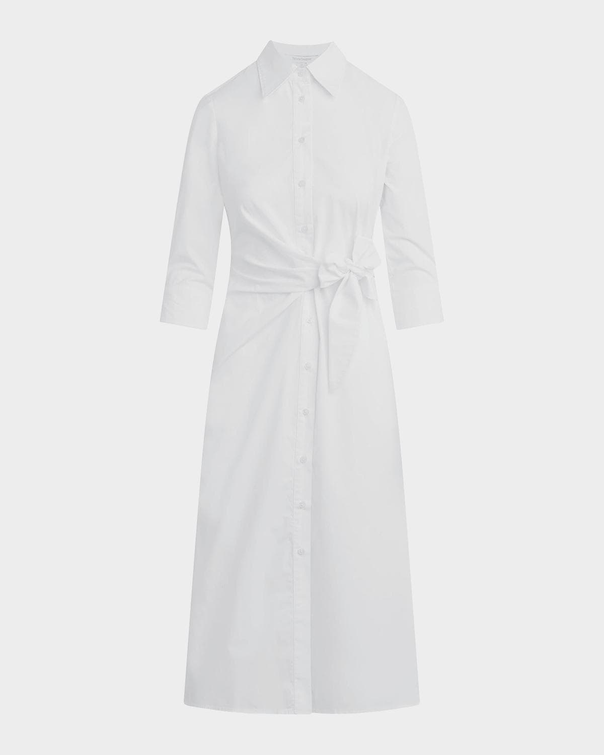 Favorite Daughter The Well Mannered Stretch Cotton Midi Dress
