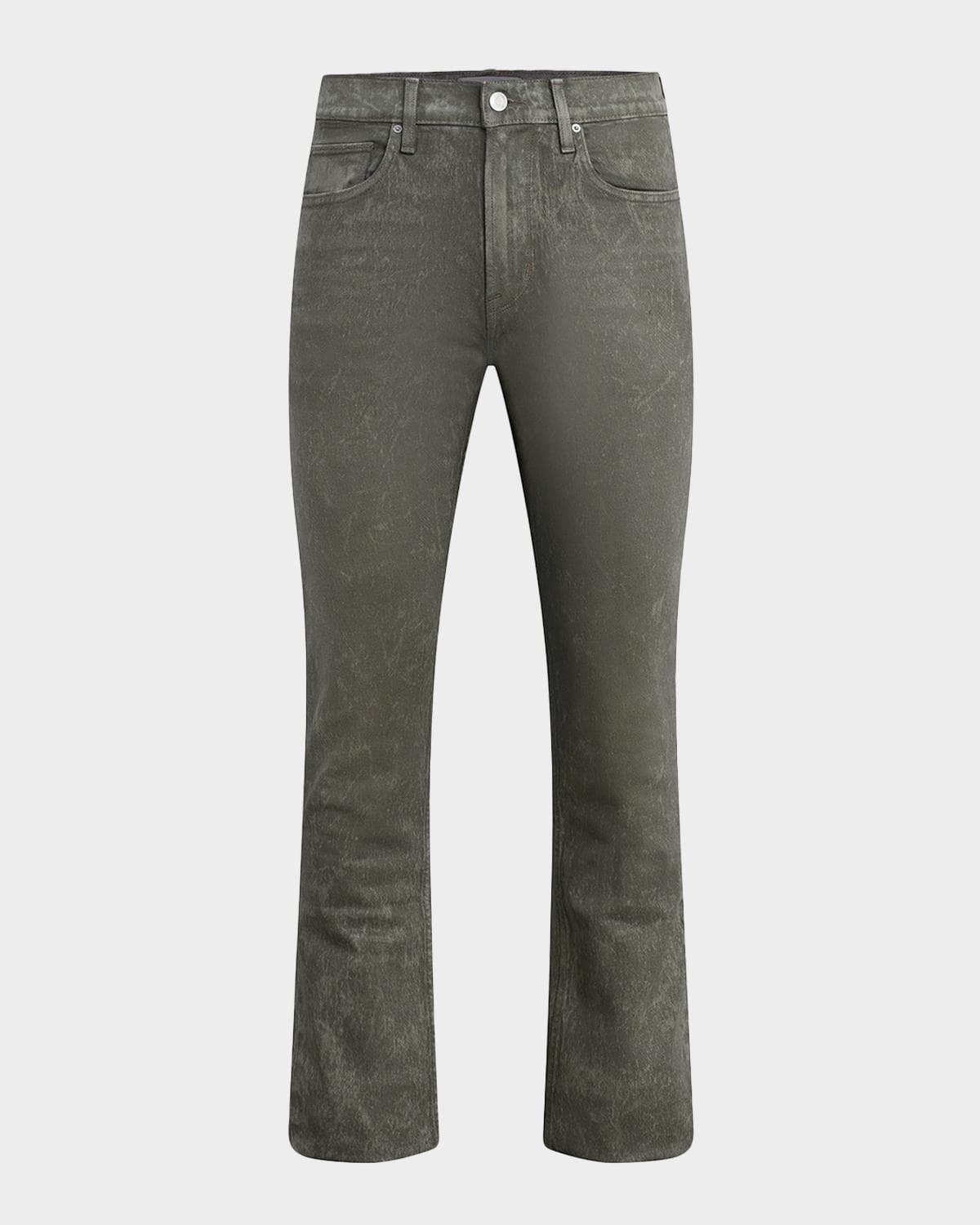 Hudson Men's Walker Kick Flare Jeans in Wax Olive