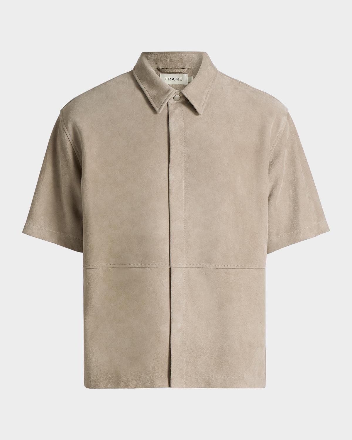 FRAME Men's Suede Button-Front Shirt